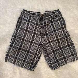 Sonoma Men's Plaid Shorts in Navy Blue and white